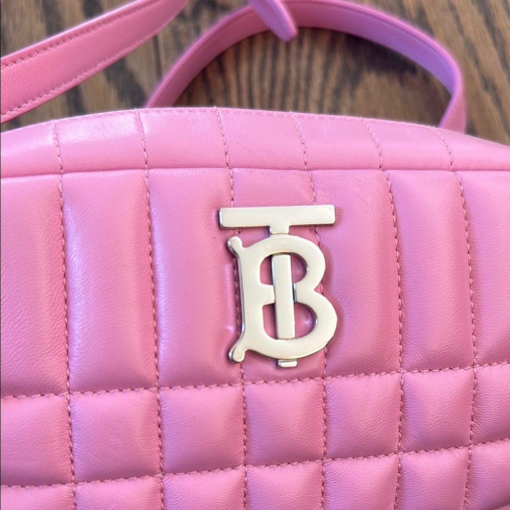 Burberry lambskin Quilted mini Lola camera Bag Primrose Pink - Picture 6 of 12